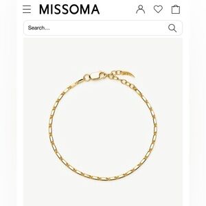 MISSOMA Lucy Williams Horizon Chain Link Bracelet in 18k recycled gold vermeil